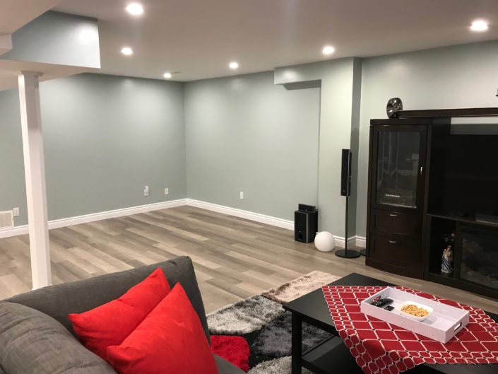 finished basement in milton